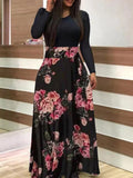 Momentlover Plus Size Striped A Line Dress AC2617