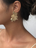 Momentlover Vintage Alloy Flower Earrings