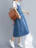 Momentlover Original Solid Denim Strapless Dress