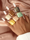 Momentlover Original Vintage 6 Colors Acrylic Geometric Ring