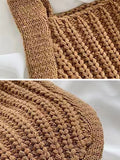 Momentlover Simple Solid Color Chic Knitting Bags Accessories
