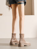 Momentlover Split-Joint Round-Toe Boots