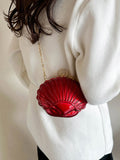 Momentlover Shiny Shell Shape Chains Handbags Crossbody Bags Bags