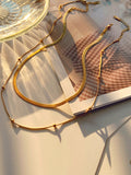 Solid Color Snake Chain Double Layered Necklaces Accessories