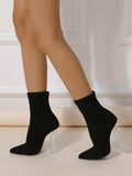 Momentlover Split-Joint Pointed-Toe Pumps Boots