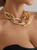 Solid Color Geometric Chains Necklaces Accessories