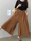 Momentlover Loose Plus Size Chiffon Light Wide-leg Jumpsuits
