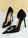 Momentlover Shallow Cut Pointed-Toe Scarpin Salto Pumps