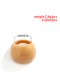 Momentlover Original Solid Color Geometric Resin Rings Accessories