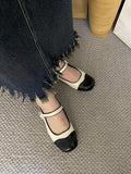 Momentlover Split-Joint Round-Toe Round Cut Mary Janes