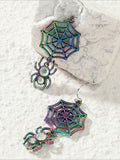 Momentlover Halloween Pumpkin Spider Bat Earrings