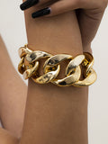 Momentlover Punk Chains Hollow Bracelet Accessories