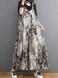 Momentlover Vintage  Printed Loose Wide Leg  Overalls