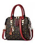 Momentlover Casual Letter Print Zipper Simpel Shoulder Bag
