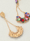 Momentlover Statement Contrast Color Geometric Earrings Accessories