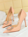 Momentlover Shallow Cut Pointed-Toe Scarpin Salto Pumps