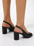 Momentlover Shallow Cut Peep Toe Sling Shoes Sandals