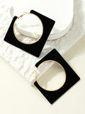 Momentlover Hollow Geometric Normcore Drop Earrings
