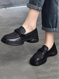 Momentlover Square-Toe Solid Color Round-Toe Shoes