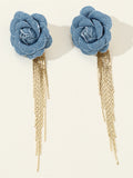 Momentlover Tasseled Flower Shape Earrings Accessories
