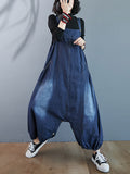 Momentlover Simple Denim Buttoned Overalls&Dress