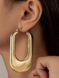 Momentlover Solid Color Geometric Drop Earrings