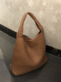 Momentlover Woven Solid Color Handbags Bags