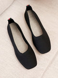Momentlover Solid Color Breathable Flat Shoes