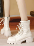 Momentlover Split-Joint Lace-Up Dr. Martens Boots Boots