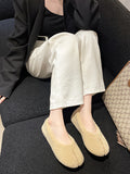 Momentlover Split-Toe Split-Joint Shallow Cut Flat Shoes