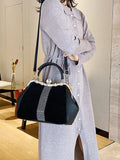 Momentlover Split-Joint Sequined Geometric Handbags Crossbody Bags Bags