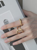 Momentlover Original Creation Normcore Adjustable Solid Color Geometric Rings Accessories
