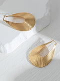 Momentlover Solid Color Hollow Geometric Drop Earrings
