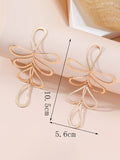 Momentlover Flower Shape Hollow Tasseled Ear-Ring