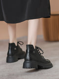Momentlover Split-Joint Round-Toe Rivet Lace-Up Dr. Martens Boots Boots