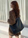 Momentlover Fashion Urban Solid Color PU Shoulder Bag