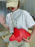 Momentlover Zipper Rivet Chains Animal Shape Crossbody Bags