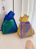 Momentlover Casual Knitting Printed Bags Accessories Handbags