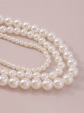 Imitation Pearl Three pieces Necklaces Accessories Dainty Necklace