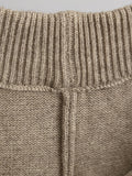 Momentlover Urban Loose Solid Color Hooded High-Low Sweater Tops & Wide Leg Pants Two Pieces Set