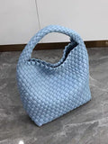 Momentlover Woven Solid Color Handbags Bags