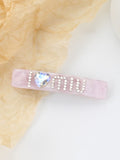 Momentlover Solid Color Rhine Stones Geometric Hair Clips