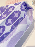 Momentlover Woven Rhombic Contrast Color Handbag Bags
