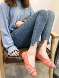 Momentlover Contrast Color Breathable Flat Shoes