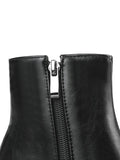 Momentlover Split-Joint Ripped Pointed-Toe Pumps Chelsea Boots