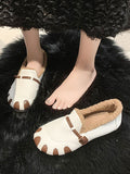 Momentlover Split-Joint Shallow Cut Round-Toe Flat Shoes