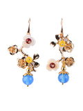 Momentlover Vintage Asymmetric Plum Blossom Branch Earrings
