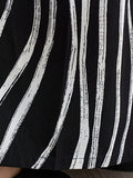 Momentlover Zebra-Stripe Loose Culottes Spaghetti-Neck Overalls