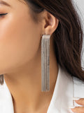 Momentlover Tasseled Solid Color Earrings Accessories