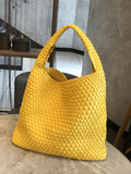 Momentlover Woven Solid Color Handbags Bags